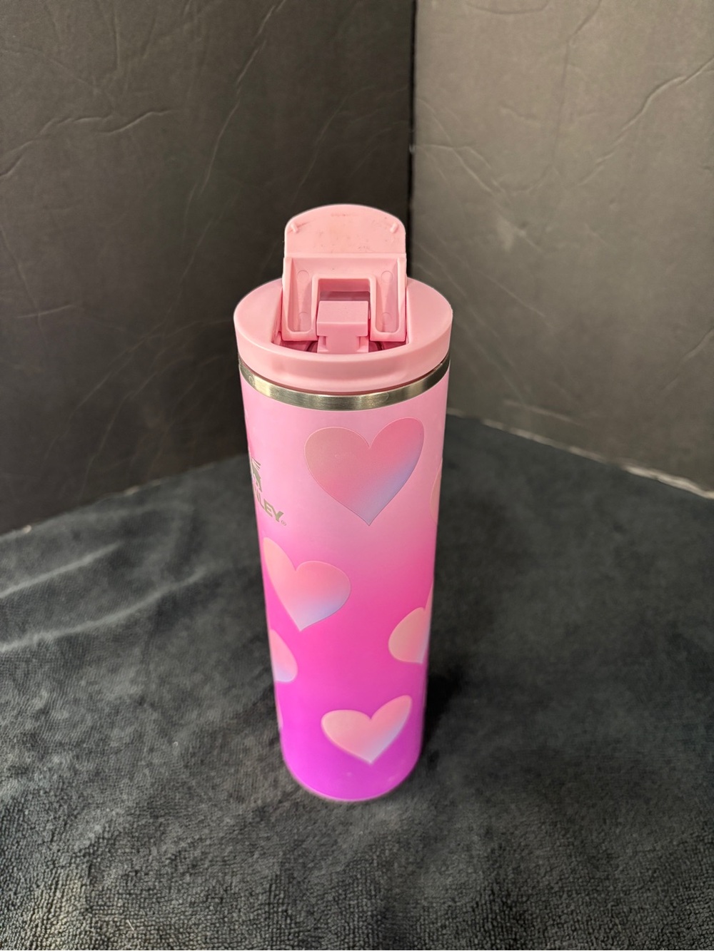 16oz NWT Stanley Pink & Purple Gradient Heart Travel Tumbler - Picture 2 of 6